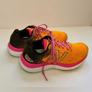 New Balance Women’s Fresh Foam 680 in Bright Orange and Pink